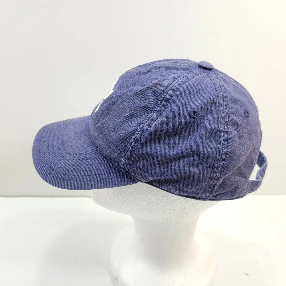adidas Cap Hat Mens OS Navy Embroidered 3 Stripes Logo Adjustable Strapback